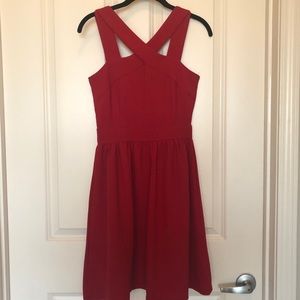 Fabrik Red Criss-Cross Dress Size Small